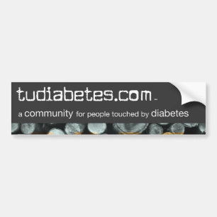 TuDiabetes.com bildekal  Grey Line 