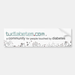 TuDiabetes.com färgbildekal White Line Bildekal