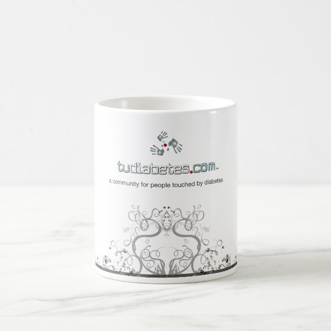 TuDiabetes.com mugg |White Line| (Center)