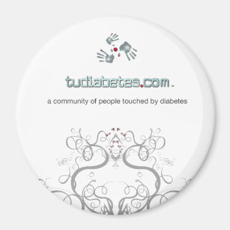 TuDiabetes.com Runda magnet |Vitlinje|