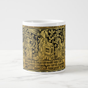 Tudor Brass Rubbing Annunciation Mary Angel Jumbo Mugg