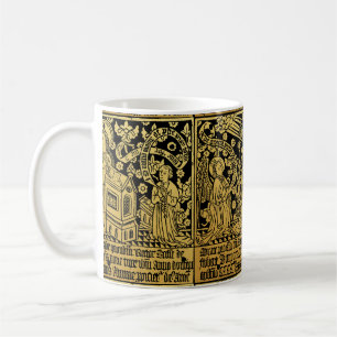 Tudor Brass Rubbing Annunciation Mary Angel Kaffemugg