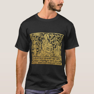 Tudor Brass Rubbing Annunciation Mary Angel T Shirt