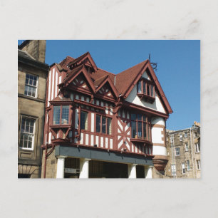Tudor-ekram byggnad, Edinburgh, Skottland Vykort