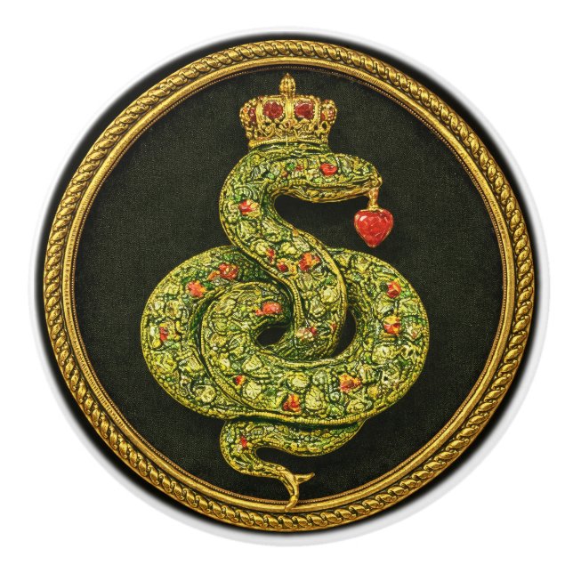 Tudor Elizabethansk Ormdesign Pärlprydd rubin Knopp (Framsidan)