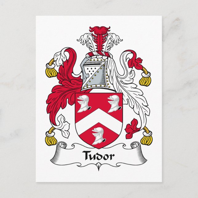 Tudor familjevapen vykort (Framsida)