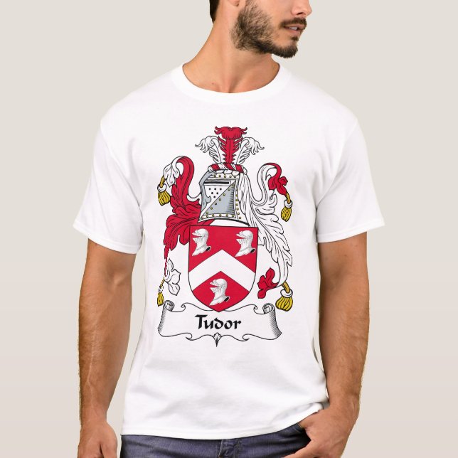 Tudor familjvapensköld tee shirt (Framsida)