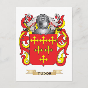 Tudor Family Crest (Jackande av Arm) Vykort