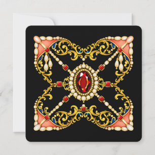 Tudor Inspirerad Design Mary Queen of Scots Smycke Inbjudningar