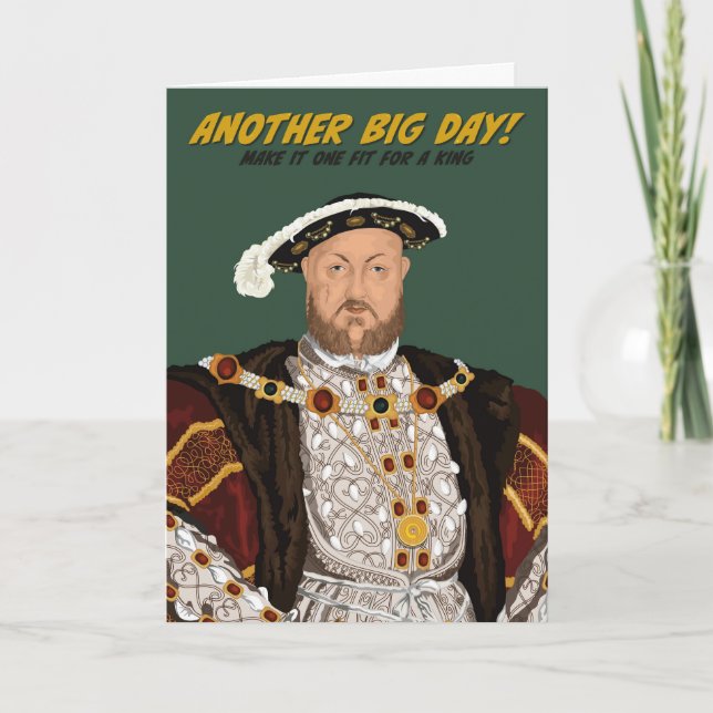 Tudor Kung Henry VIII ännu en stor dag Kort (Framsida)