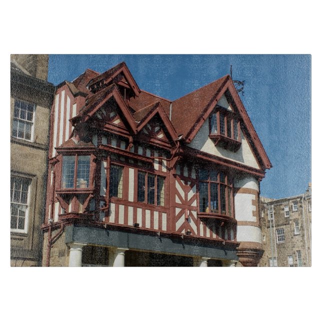 Tudor oak ram byggnad, Edinburgh, Skottland (Framsidan)