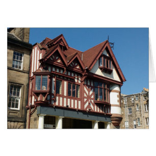 Tudor oak ram byggnad, Edinburgh, Skottland Hälsningskort