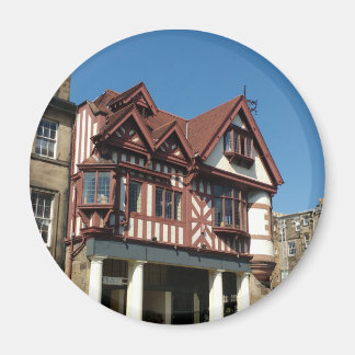 Tudor oak ram byggnad, Edinburgh, Skottland Magnet