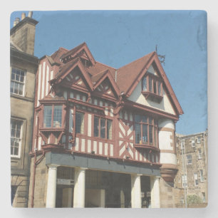 Tudor oak ram byggnad, Edinburgh, Skottland Stenunderlägg