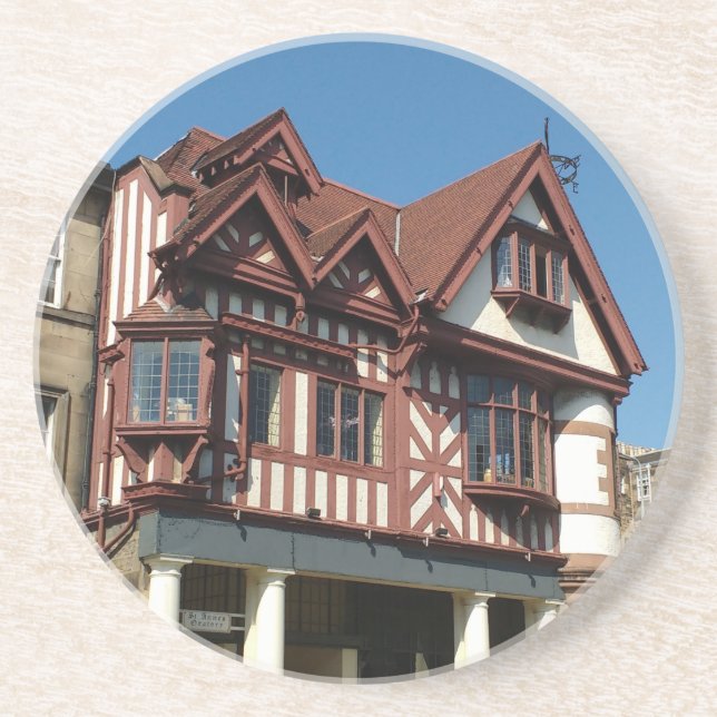 Tudor oak ram byggnad, Edinburgh, Skottland Underlägg (Framsidan)