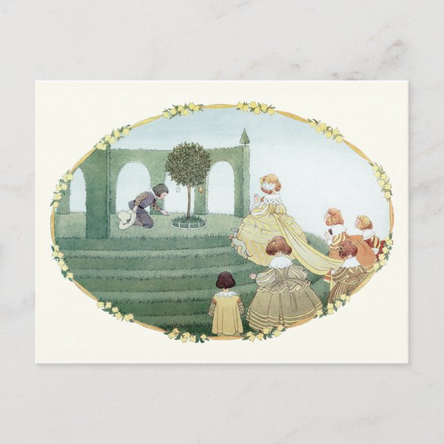 Tudor Princess och Maid av H. Willebeek Le Mair Vykort (Framsida)