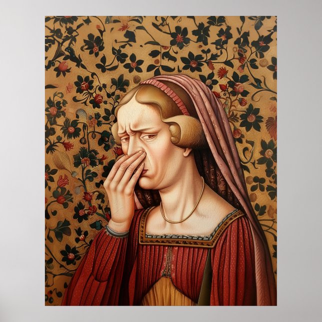 Tudor Queen Funny Bathroom Poster (Framsidan)