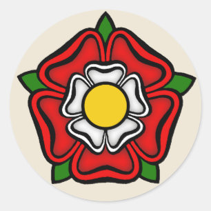 Tudor Ro of England, Royalty Emblem Runt Klistermärke