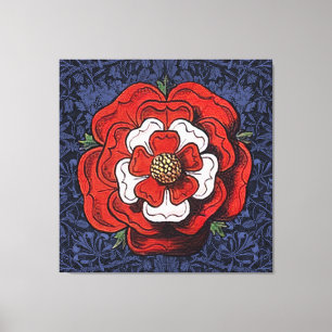 Tudor Ro Red and White Canvastryck