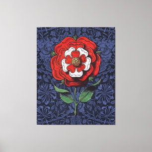 Tudor Ro Red and White Canvastryck