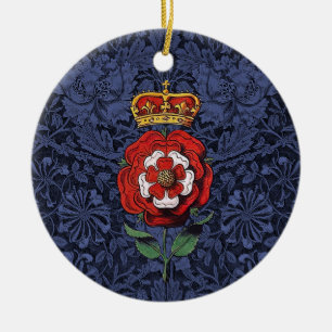 Tudor Ro Red and White Julgransprydnad Keramik