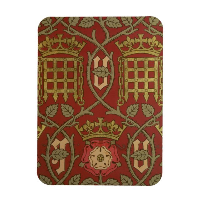 "Tudor Ro", reproduktion tapet designad av S Magnet (Vertikal)