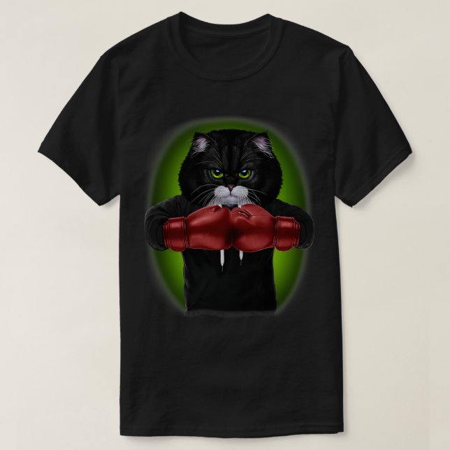 Tuedo Cat som Boing Champion i Boer Glove T Shirt (Design framsida)