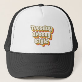 Tuesday Groovy Style 70er Retro Design Keps
