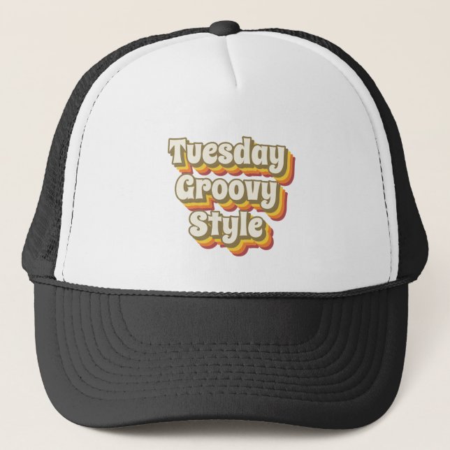 Tuesday Groovy Style 70er Retro Design Keps (Framsida)