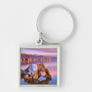 Tufa-båge vid Mono Lake Fyrkantig Silverfärgad Nyckelring