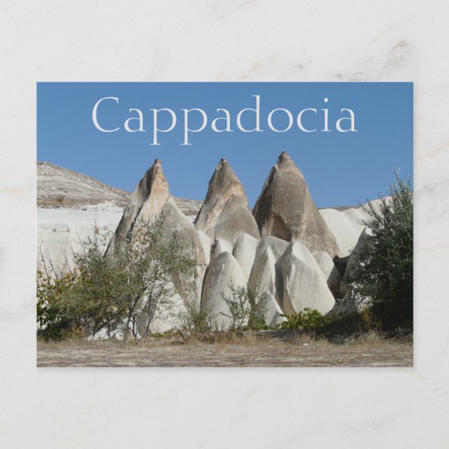 Tufa Sten Formations, Cappadocia, Turkiet Vykort (Framsida)