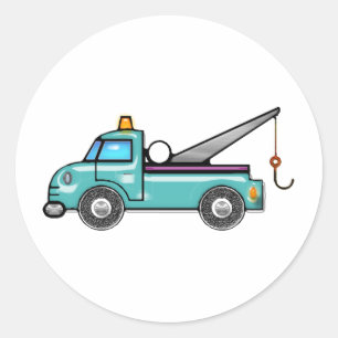 Tuff Blue Tow Lastbil Runt Klistermärke