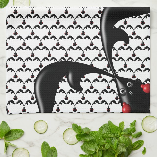 TUFF BUNNY Cute Boxer Rabbit Kökshandduk (Vikta)