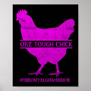 Tuff Chick Fibromyalgia Warrior - Medvetenhet Poster