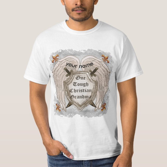 Tuff Christian Grandma T Shirt (Framsida)