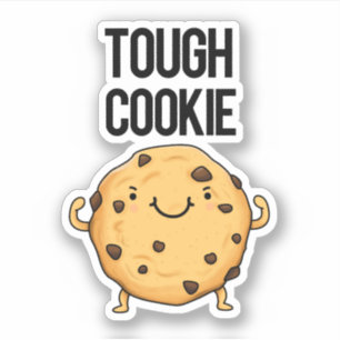 Tuff Cookie Funny Cookie Pun Klistermärken