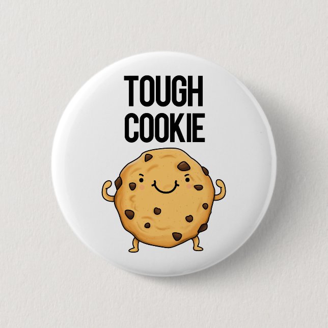 Tuff Cookie Funny Cookie Pun Knapp (Framsida)