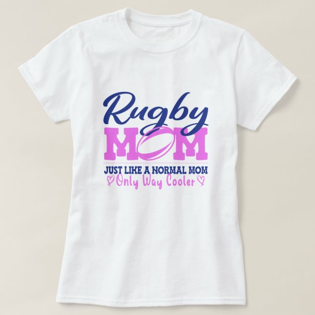 Tuff Crazy Rugby Mamma, Mamma Rugby älskare Gift T T Shirt (Design framsida)
