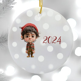 Tuff Day-jul Elf Ceramic Ornament