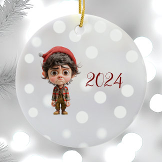 Tuff Day-jul Elf Ceramic Ornament