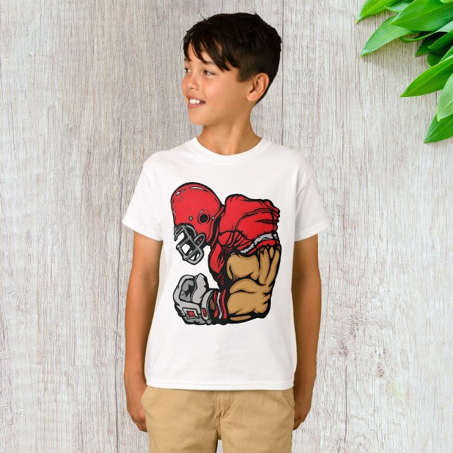 Tuff Football Warrior Mascot Red Helmet Muscle T Shirt (Skapare uppladdad)
