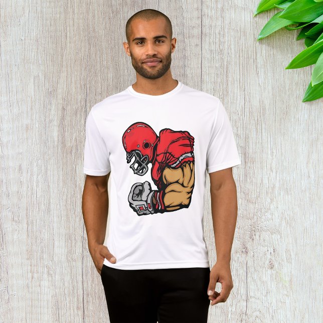 Tuff Football Warrior Mascot Red Helmet Muscle T Shirt (Skapare uppladdad)