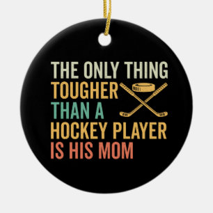 Tuff Hockey Player's Mamma Julgransprydnad Keramik