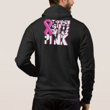 Tuff Hoodie för grabbbröstcancermedvetenhet