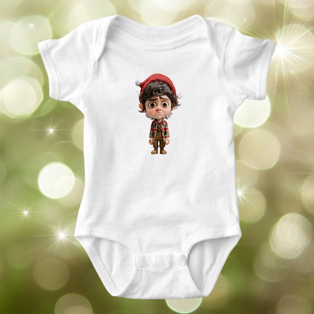 Tuff jul-tomte babystrampoverall t shirt (Skapare uppladdad)