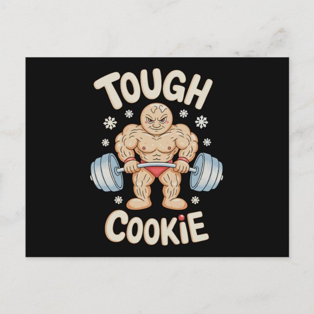 Tuff Kaka Gym Tränar Gingerbread Jul Helg Vykort (Framsida)