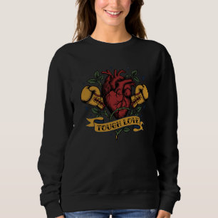 Tuff kärlek boxning hjärta ros tatuering flash sta t shirt