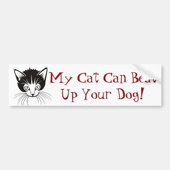 Tuff Katt Bumper Sticker Bildekal (Framsidan)