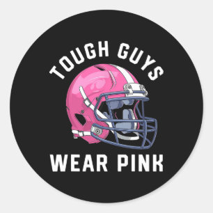 Tuff Killar Bära Rosa Breast Cancer Awareness Foot Runt Klistermärke