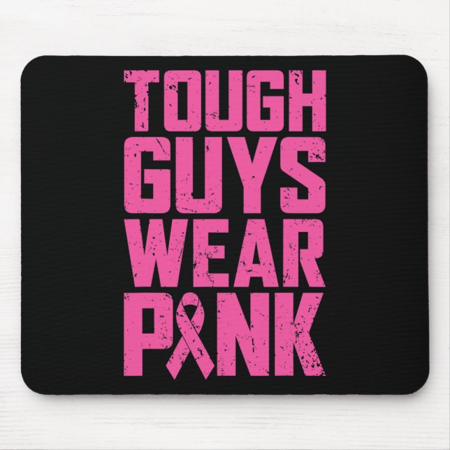 Tuff Killar Bära Rosa Breast Cancer Awareness Mana Musmatta (Framsidan)